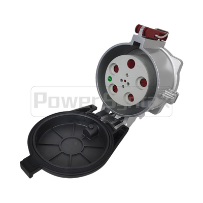 PowerSyntax High Current Industrial Socket 5P 250A IP67 380V Heavy Duty No. 75131