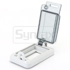IP67 PC Waterproof Hinged Windows 2 Modules With Transparent Lockable Cover 57*101*28mm