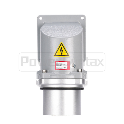 PowerSyntax 5P 200A IP67 400V Heavy Duty High Current Wall Mounting Angled Industrial Plug Big AMP Part No. 75316