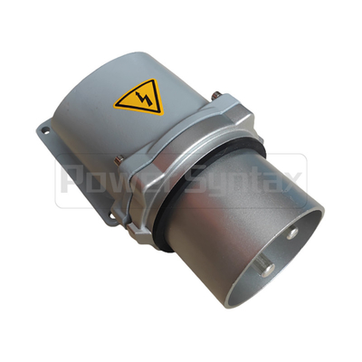 PowerSyntax 5P 200A IP67 400V Heavy Duty High Current Wall Mounting Angled Industrial Plug Big AMP Part No. 75316