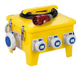 Yellow Mobile Portable Electrical Distribution Box Shock Resistant PE Enclosure