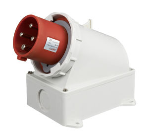 Weatherable 4 Pin 3 Phase Plug , Red 4 Pin Waterproof Electrical Connectors