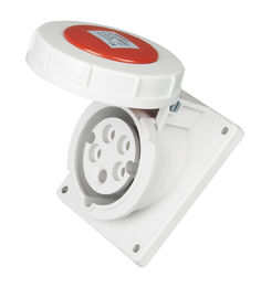 Rain Protection Industrial Plug Sockets , Panel Mounted 5 Pin Plug And Socket