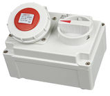 Reliable 5P Industrial Socket With Isolator , Dust Protect 16 Amp Socket With Switch