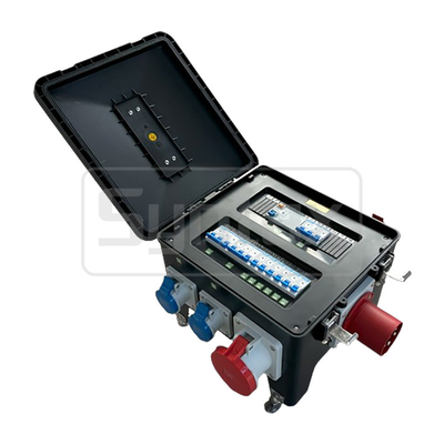 Syntax MP24 Portable Distribution Board 63A Three Phase with Residual PC Maintenance Box with Wheels for Indonesia