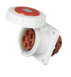 Weatherable 5P 3 Phase Industrial Socket 120°C High Temperature Resistant