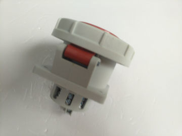 Red Cover Industrial Plug Sockets 32Amp Rated Current Nylon Material