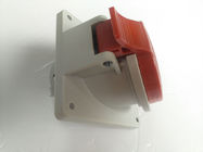 Red Receptacle Industrial Plug Sockets IP44 Water Resistant Fire Resistant