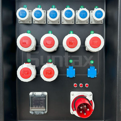 Syntax MD4 Three Phase 125A Waterproof Power Distro Box With Schneider Breakers For Stage Power Distribution 63x43x90cm