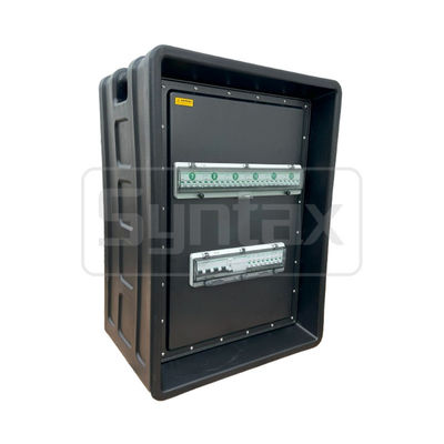 Syntax MD4 Three Phase 125A Waterproof Power Distro Box With Schneider Breakers For Stage Power Distribution 63x43x90cm