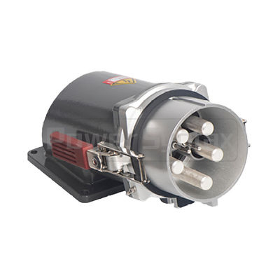 PowerSyntax 4P 630 Amp IP67 400V Heavy Duty High Current Industrial Plugs Flush Mounted Angled Type Part No. 75140