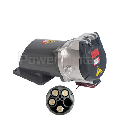 PowerSyntax 4P 630 Amp 400V IP67 Heavy Duty High Current CEE Receptacle Angled Type Part No. 75144