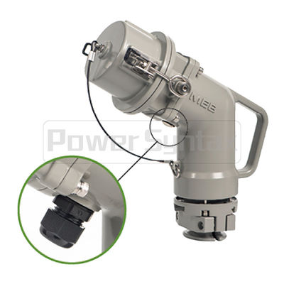 PowerSyntax Shore Power High Current Industrial Male Plug Angled Type 4P 350A 400V IP67 Part No. MB350A-AP-B