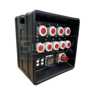 Syntax MD3 4P 63A Three Phase Portable Distribution Boards HDPE IP67 With Breakers for Event Power 630x430x680mm