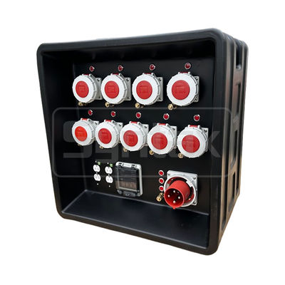 Syntax MD3 4P 63A Three Phase Portable Distribution Boards HDPE IP67 With Breakers for Event Power 630x430x680mm