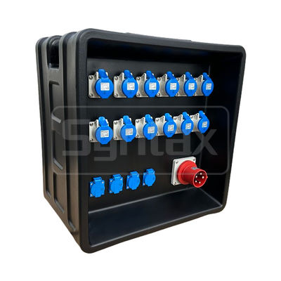 Syntax MD3 5P 63A Three Phase Portable Distribution Boards HDPE IP67 With Breakers for Event Power 630x430x680mm