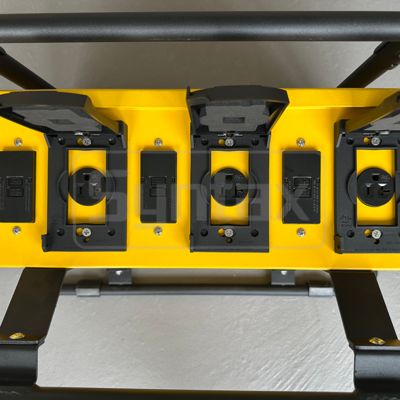 Syntax 50A Temporary Power Distribution Box 6-Straight Blade Outdoor Rated GFCI 20A UL listed