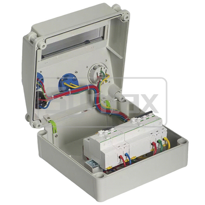 Syntax CX2 Wall Mounted Distribution Box 32AMP Three Phase Four Wire With Schneider's RCBOs 280*280*155mm