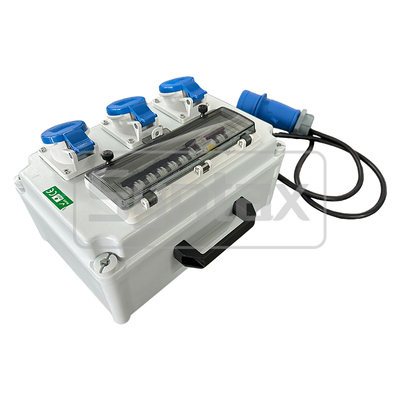 Syntax JS1 Wall Mounted Portable Power Distribution Box 32AMP Made in PC Electric Grey Maintenance Box 220*340*150mm