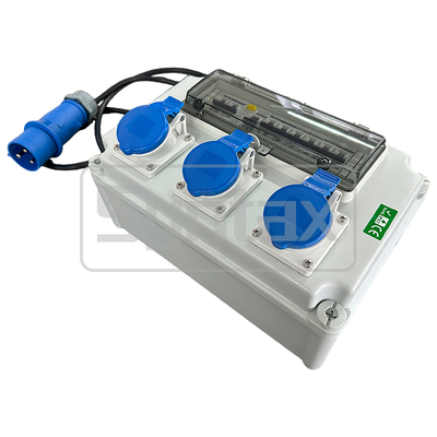 Syntax JS1 Wall Mounted Portable Power Distribution Box 32AMP Made in PC Electric Grey Maintenance Box 220*340*150mm
