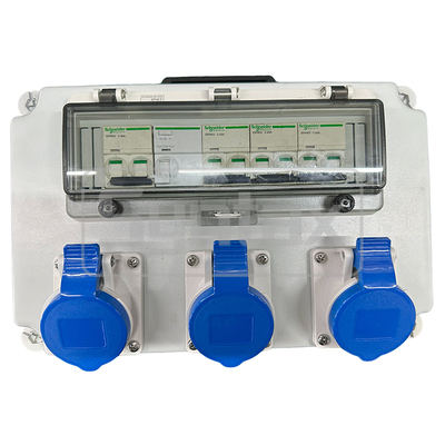 Syntax JS1 Wall Mounted Portable Power Distribution Box 32AMP Made in PC Electric Grey Maintenance Box 220*340*150mm