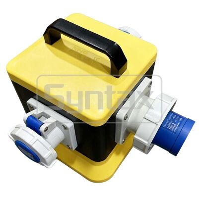 Syntax MZ6 IP67 Waterproof Industrial Portable Distribution Box 32A/3P Single Phase 230v Outdoors Yellow & Black Box 20*20*21.5CM