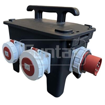 Syntax RB13 Portable Rubber Box 32A Three Phase IP44 Waterproof Outdoor Mains Distro Box For Live Event 345x250x311.5MM