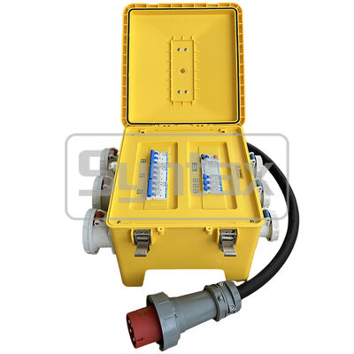 IP67 Waterproof Portable Power Distribution Board 63A/5P with Polycarbonate Resin Construction