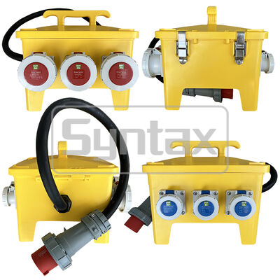 IP67 Waterproof Portable Power Distribution Board 63A/5P with Polycarbonate Resin Construction