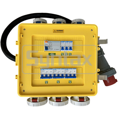 Syntax MP24 IP67 Waterproof Portable Power Distribution Box 63A/5P with 1.0m Rubber Cable Residual Protected