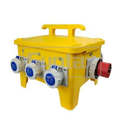 IP67 Waterproof Portable Power Distribution Board 63A/5P with Polycarbonate Resin Construction