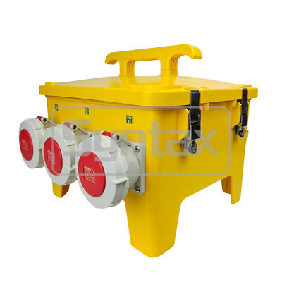 IP67 Waterproof Portable Power Distribution Board 63A/5P with Polycarbonate Resin Construction