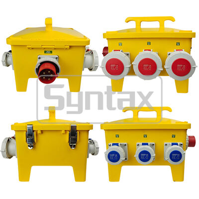 IP67 Waterproof Portable Power Distribution Board 63A/5P with Polycarbonate Resin Construction