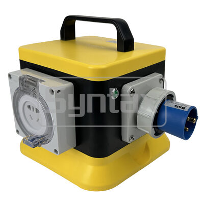 Syntax MZ6 IP67 Waterproof Portable Power Distribution Board 16A/3P 1-Phase Outdoors Yellow & Black Box 20*20*21.5CM