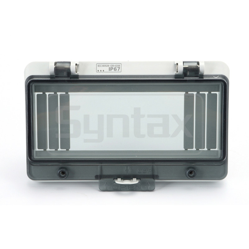 IP67 Watertight Hinged Windows 8 Modules With Lockable Transparent Cover 160*101*28mm