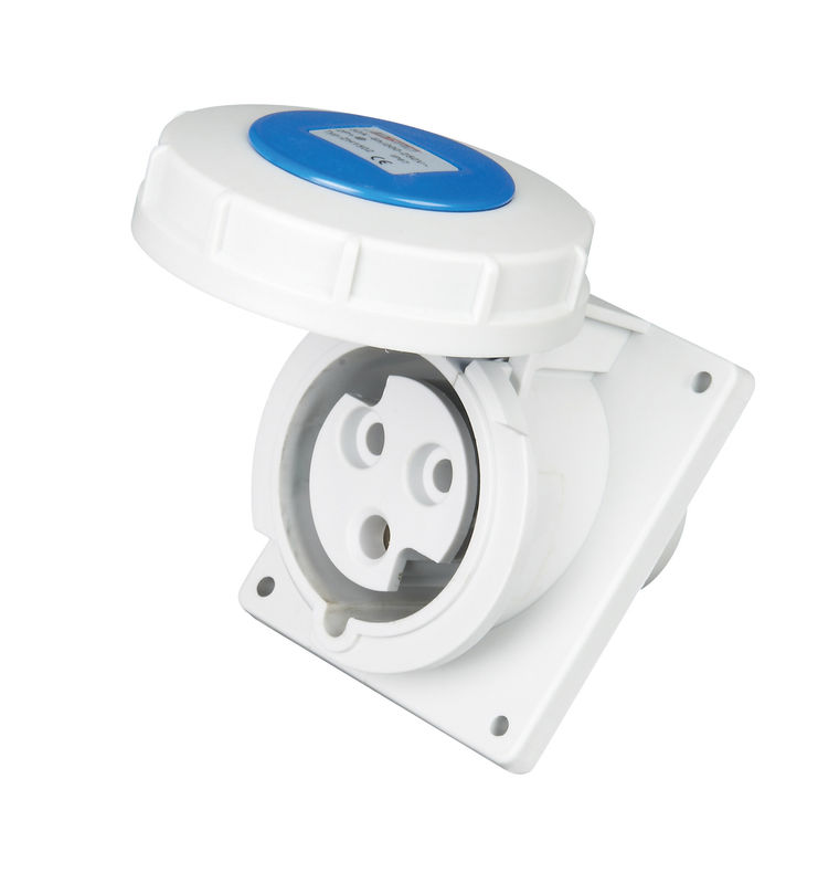 IP67 Waterproof Industrial Type Socket , Wall Mounted 32 Amp Industrial Socket