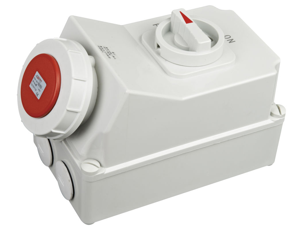 63 Amps Ip67 Industrial Sockets And Switches Thermoplastic Enclosure