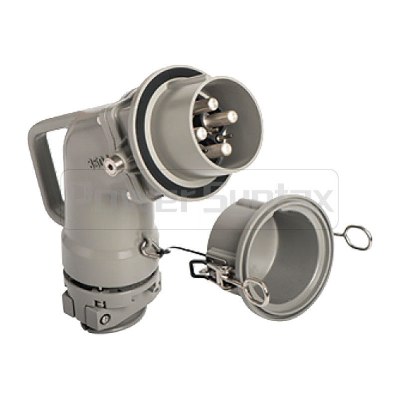 PowerSyntax Shore Power High Current Industrial Male Plug Angled Type 4P 350A 400V IP67 Part No. MB350A-AP-B