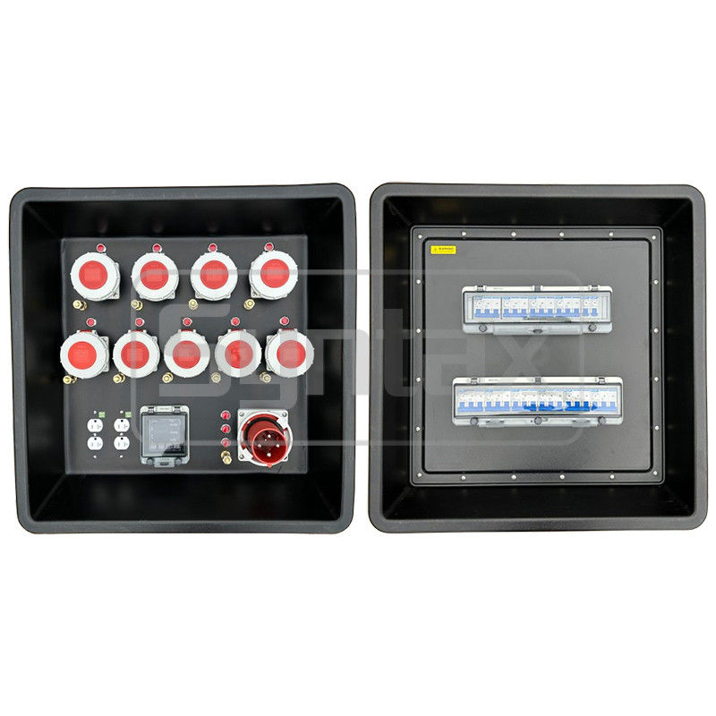 Syntax MD3 4P 63A Three Phase Portable Distribution Boards HDPE IP67 With Breakers for Event Power 630x430x680mm