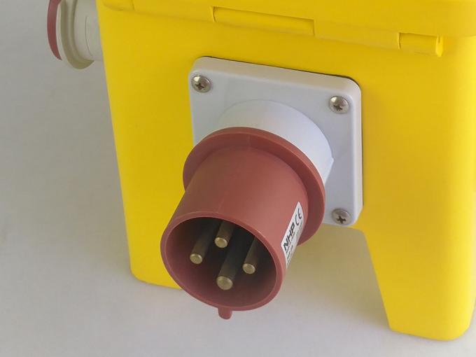 12 Poles Mobile Power Distribution Box , Black Industrial Temp Power