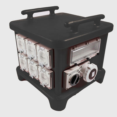 Electrical Control Portable Box Movable Portable Power Distribution Box , Plastic 3 Phase Distribution Box