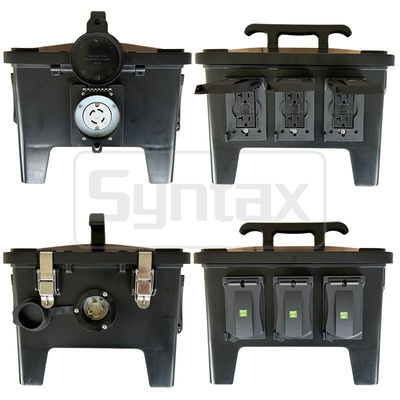 Syntax MP24 Waterproof Portable Power Distribution Unit 30A Single Phase 2-Pole 4 Wire UL/ETL Listed Receptacles