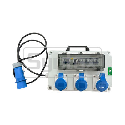Syntax JS1 Wall Mounted Portable Power Distribution Box 32AMP Made in PC Electric Grey Maintenance Box 220*340*150mm
